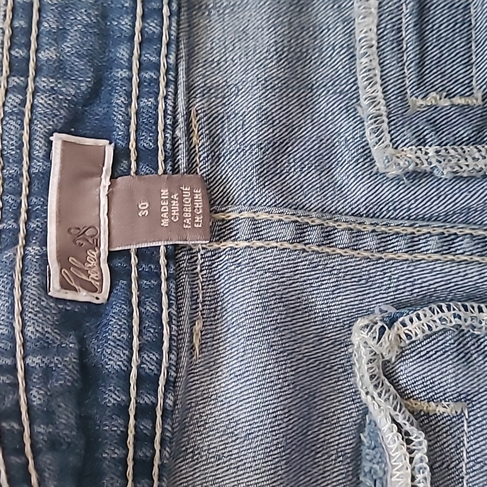 Chelsea28 Flare Button Fly Ankle High Rise Jeans - Picture 8 of 8